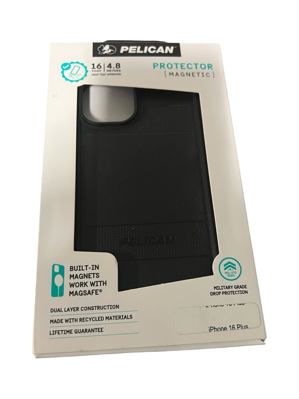 Pelican Magnetic Protector Case for iPhone 16 Plus — Black